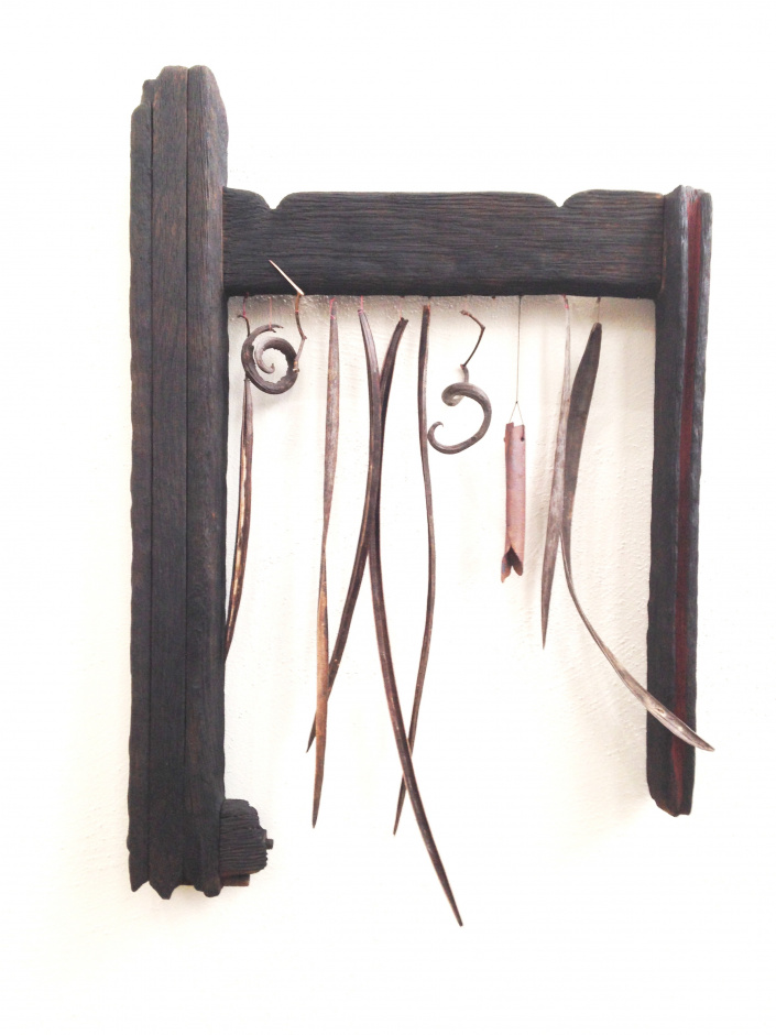 Drying Herbs; 15” x 22.5”; Lorelei Stumbo; 1989; Wood, Latex and Oil paints