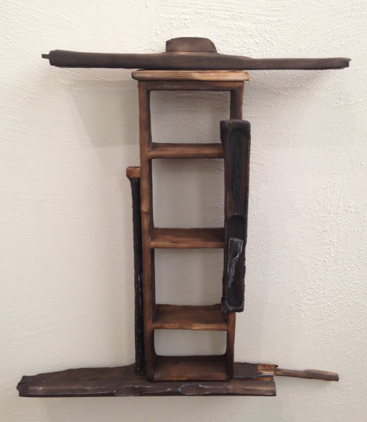 Shadow Boxes, Shelf study #1, 2015, 18" W x 18.75" H, wood/oil