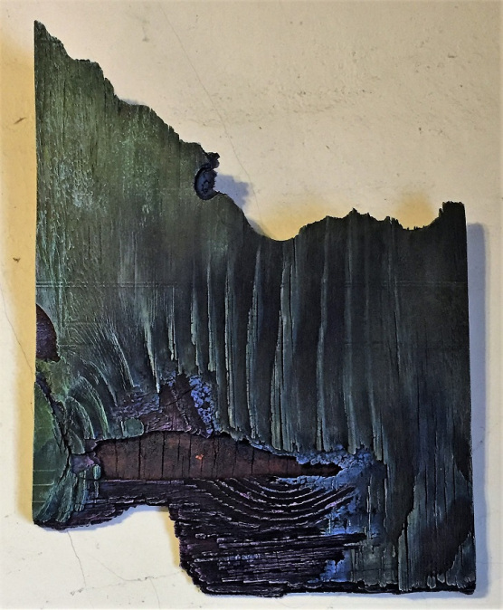 Fern Frond: 13"Wx17.5"H; Lorelei Stumbo; 2016; Wood and Oils